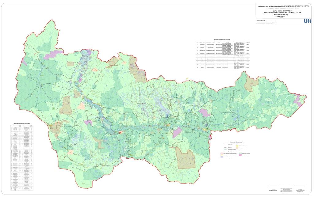 Карта охотничьих угодий хмао югры