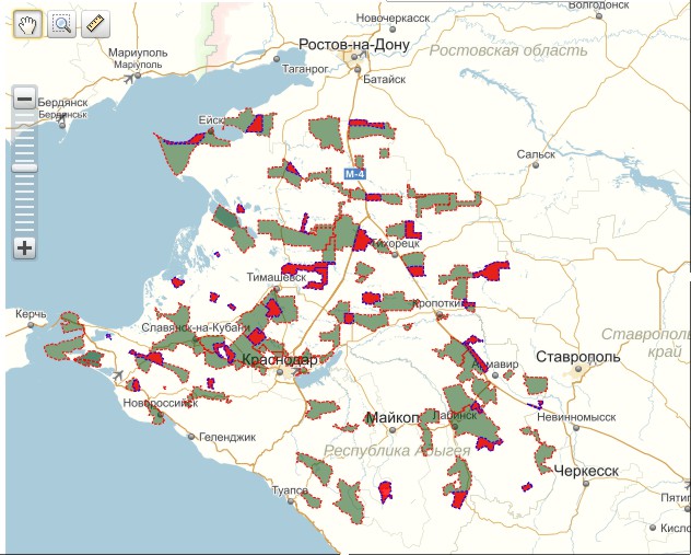 Карта охотничьих угодий краснодарского края