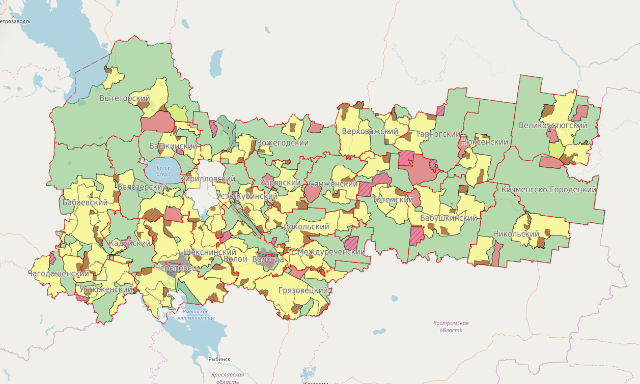 Карта общедоступных охотничьих угодий костромской области