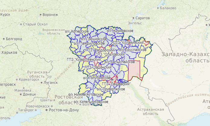 Карта охотугодий волгоградской области