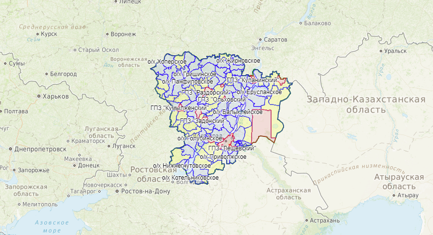 Карта охотника — Волгоградская область