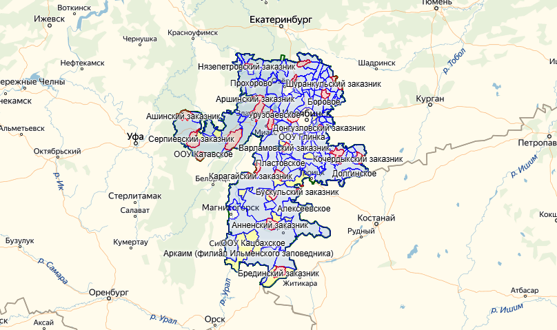 Челябинск миасское карта