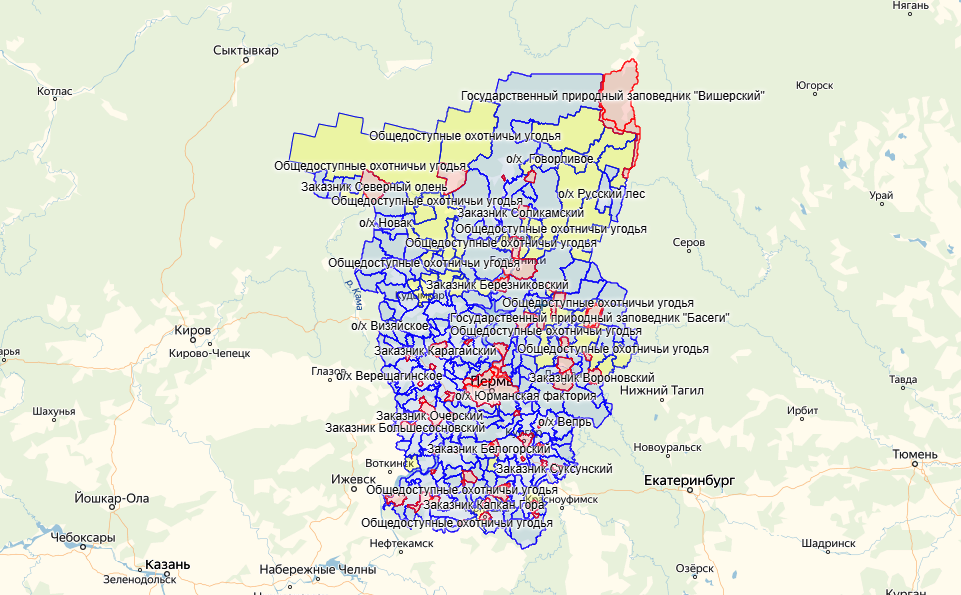 Карта осадков юго камский