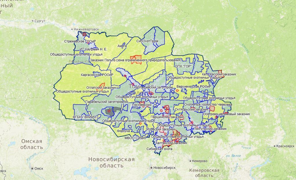 Обновлены границы охотничьих угодий Томской области