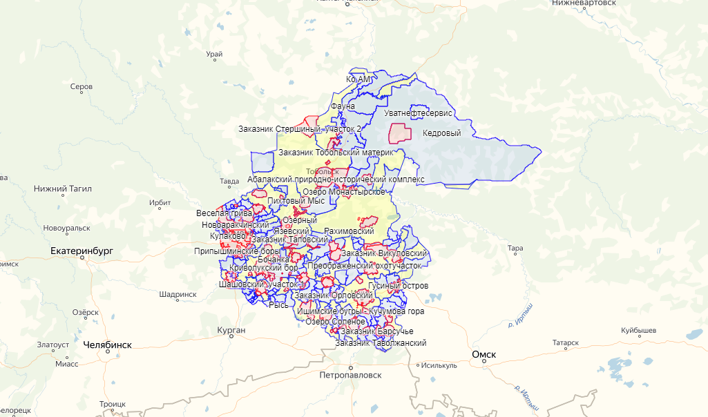 Карта нижнетавдинского района тюменской области подробная с поселками