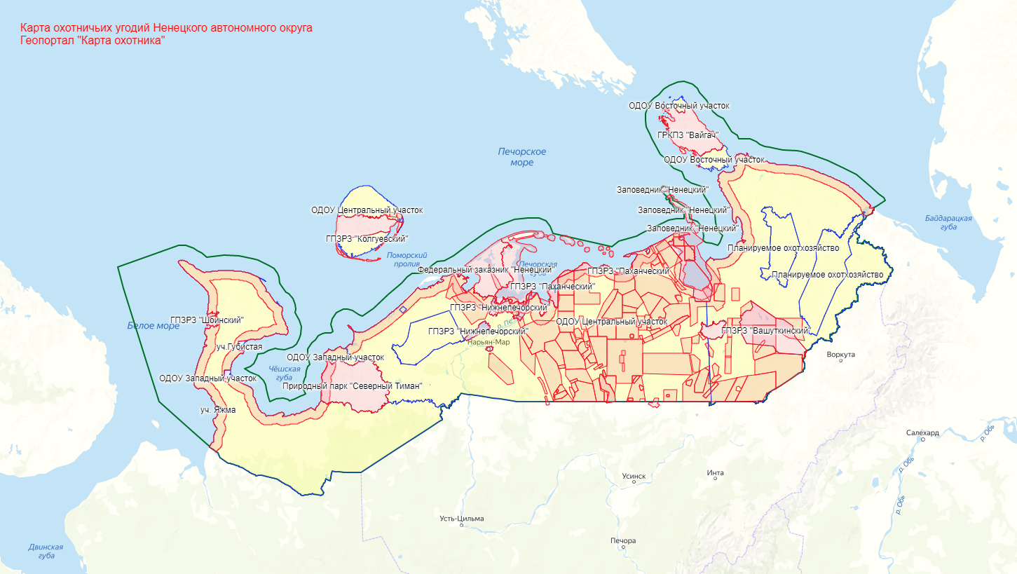 Карта охотника геопортал охотничьих угодий россии