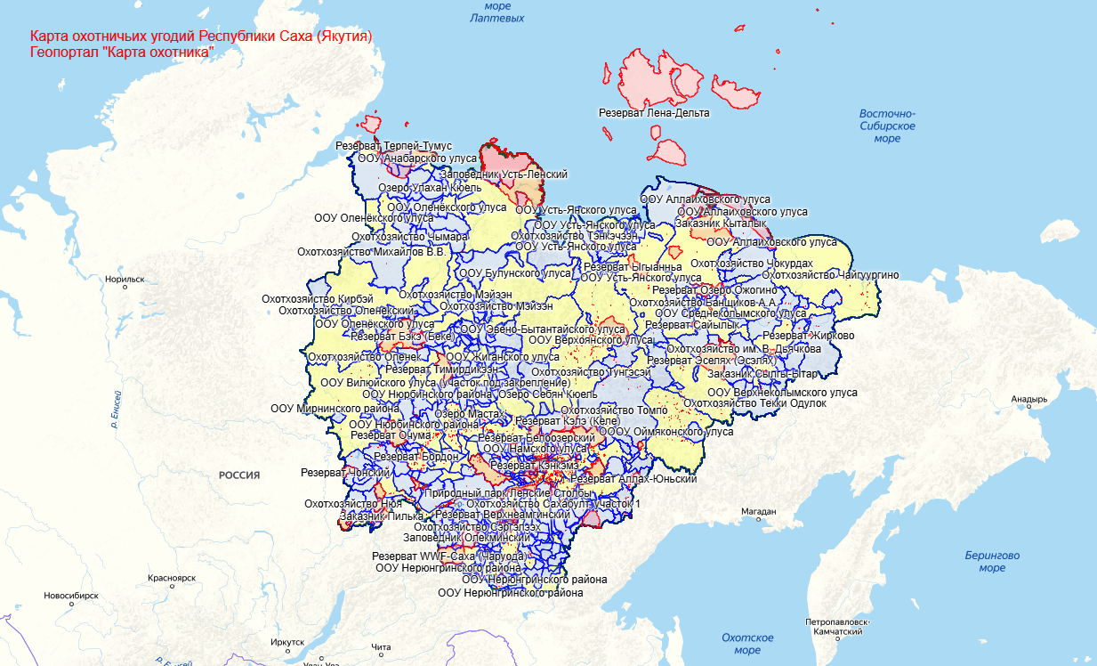 Huntmap. Якутия на карте. Охотугодья Якутии. Карта охотугодий Якутии. Общедоступные охотничьи угодья Якутск-.