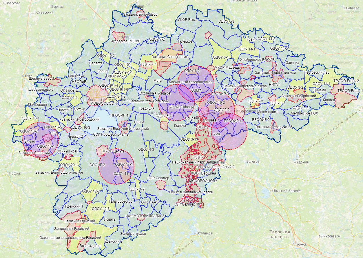 Публичная карта новгородской области