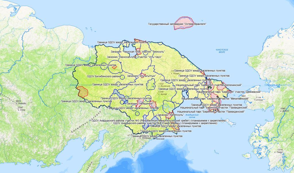 Геопортал Карта охотника - Чукотская автономная область