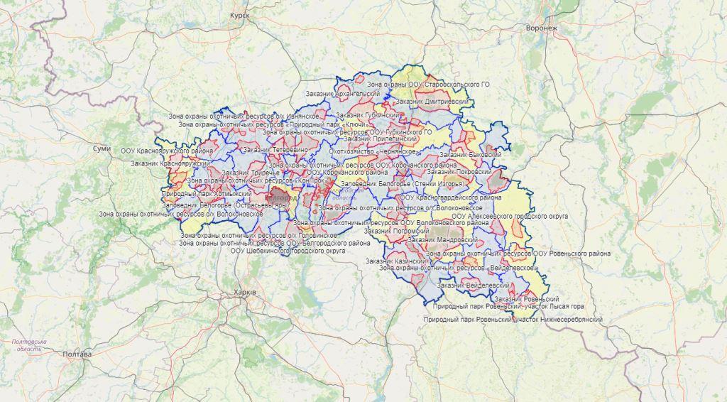 Актуализированы границы охотничьих угодий Белгородской области
