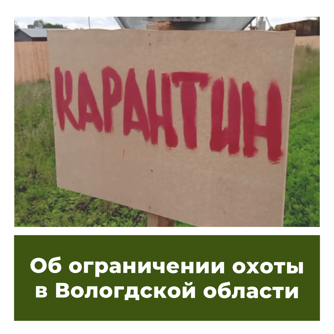 Об ограничении охоты в Вологодской области