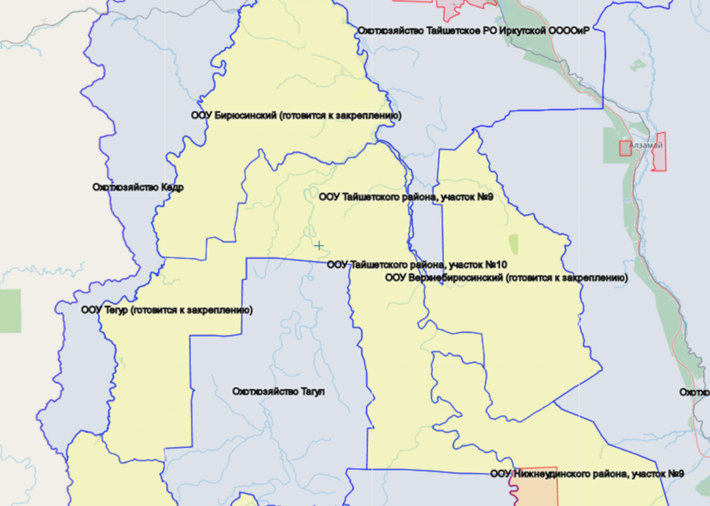 Схема охотугодий иркутской области