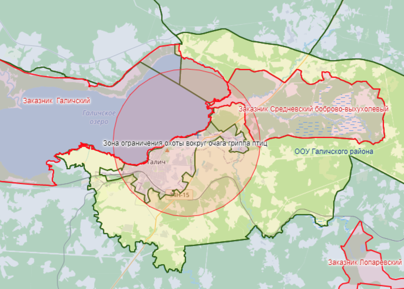 Карта охотника кострома