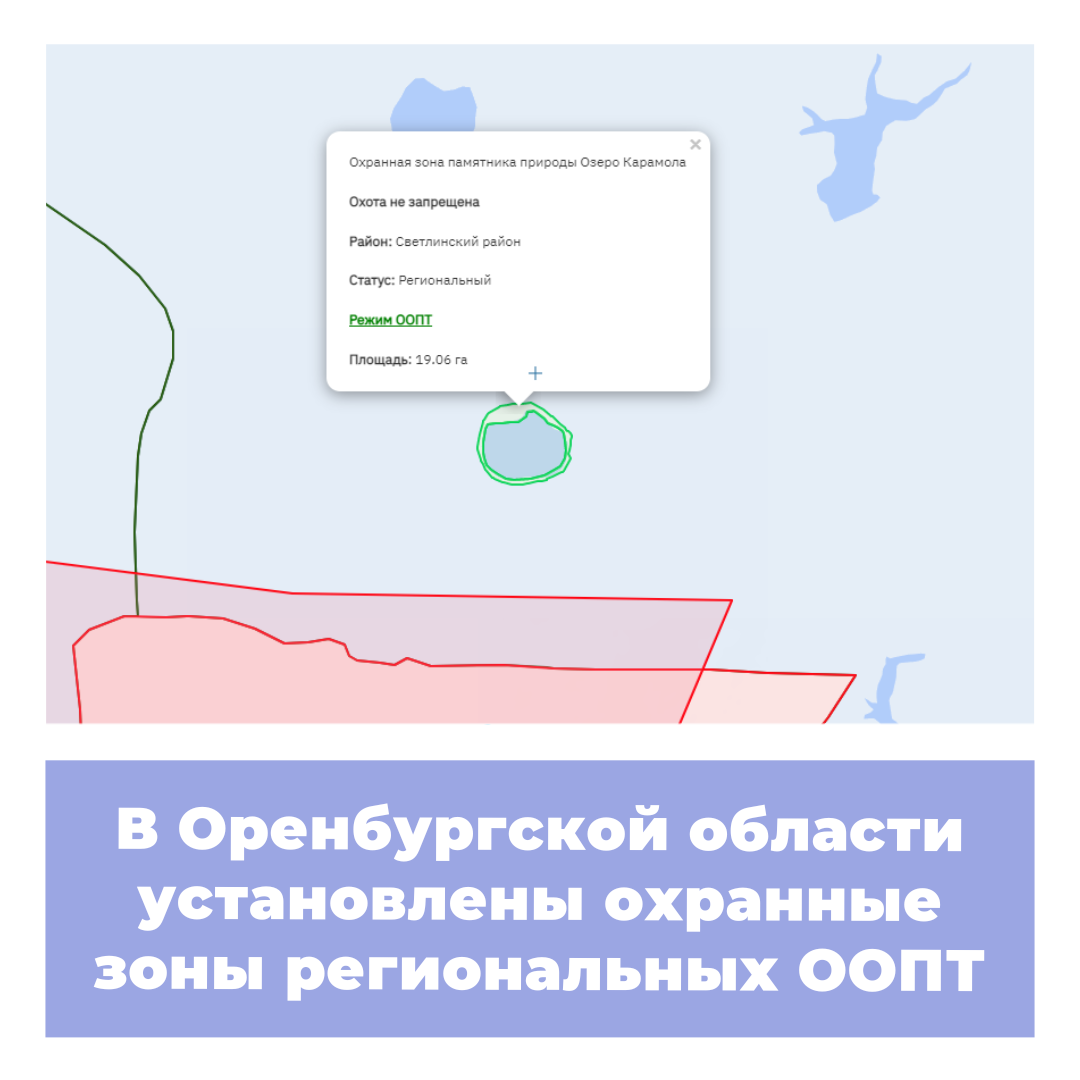 В Оренбургской области установлены охранные зоны региональных ООПТ - Карта  охотника