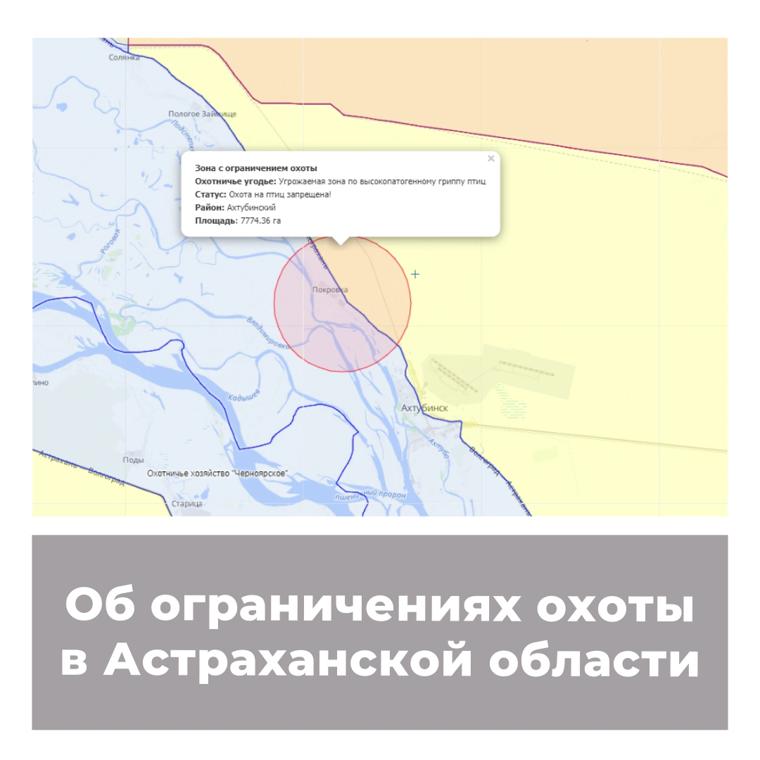 Об ограничениях охоты в Астраханской области