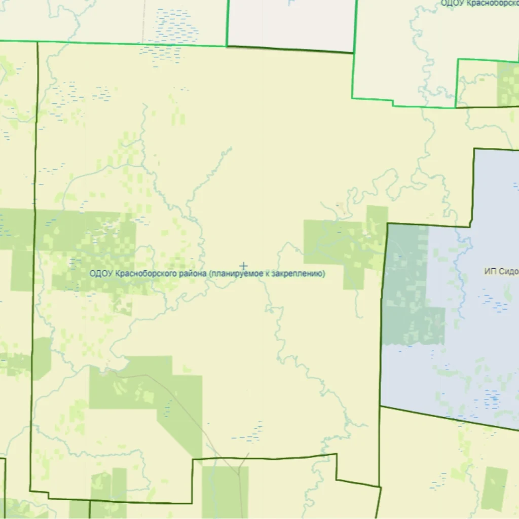 Участок к закреплению в Красноборском мо