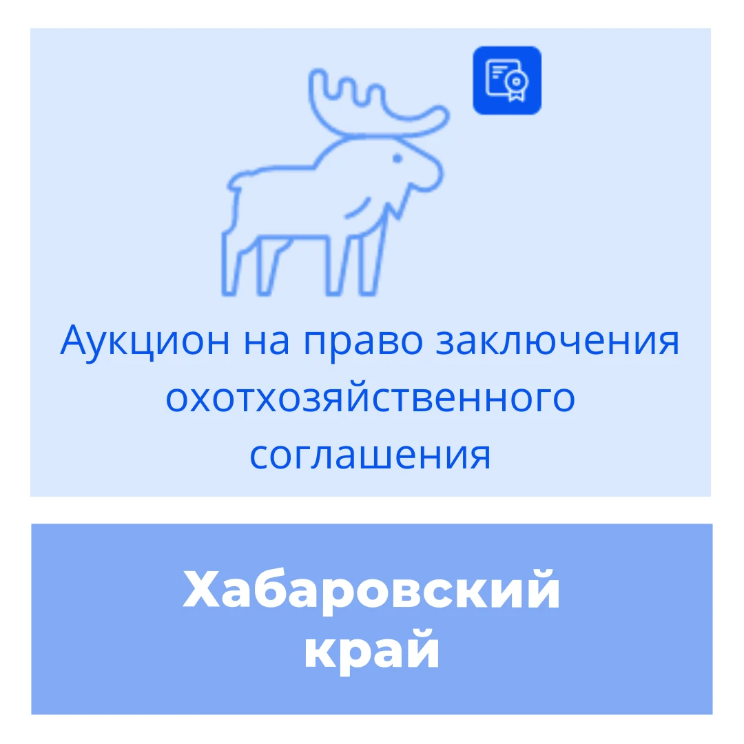 Торги на право заключения охотхозяйственного соглашения в Хабаровском крае