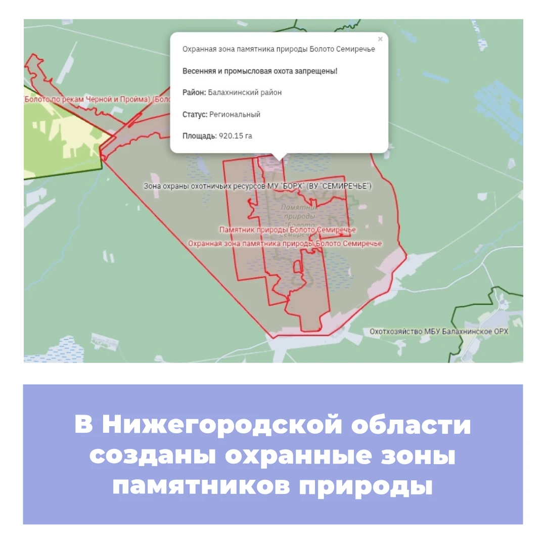 В Нижегородской области созданы охранные зоны памятников природы