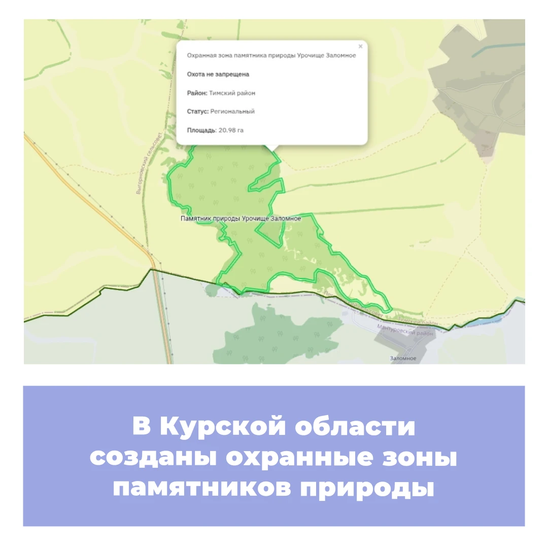 В Курской области созданы охранные зоны памятников природы