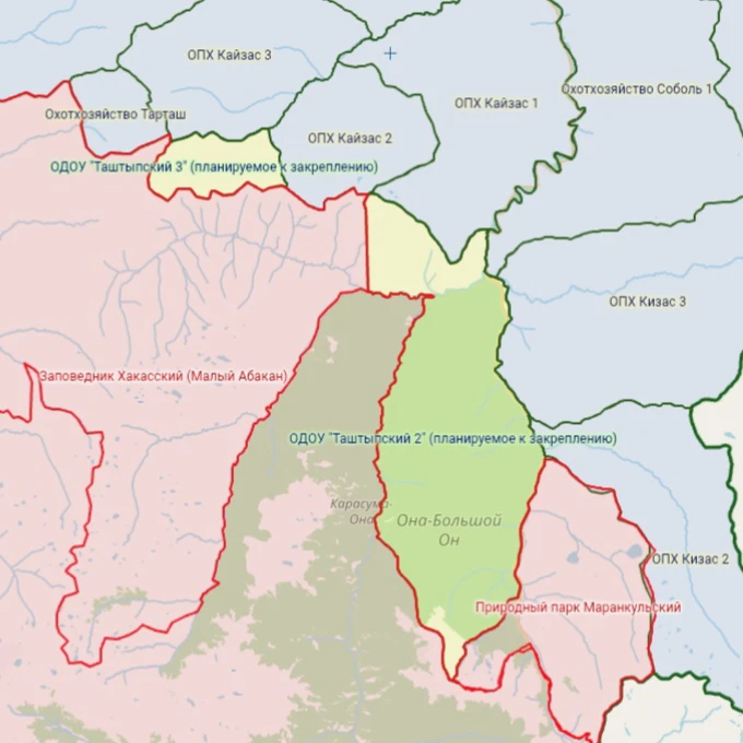 Участки к закреплению   в Таштыпском районе Республики Хакасия