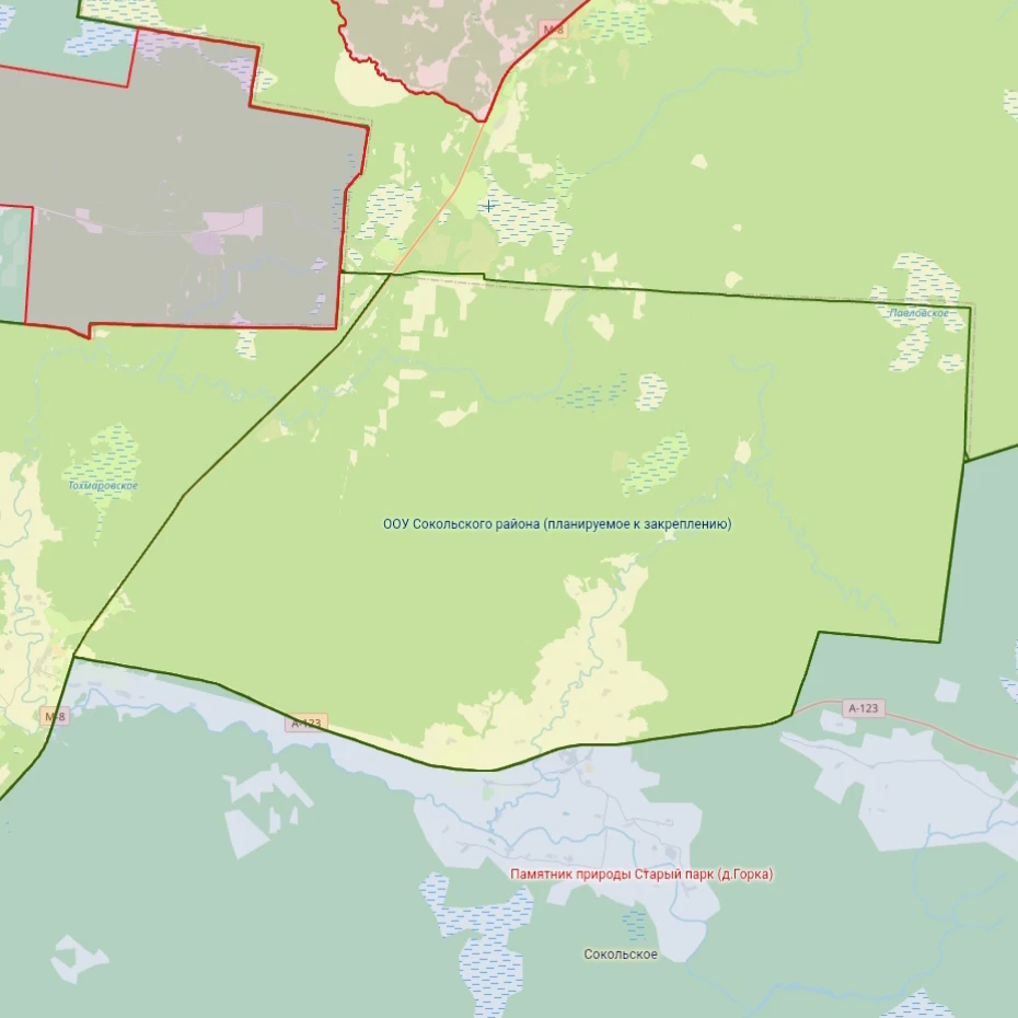 Участок к закреплению в Сокольском округе Вологодской области