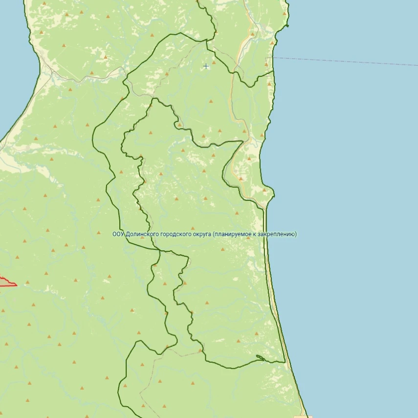 Участок к закреплению в Долинском муниципальном округе Сахалинской области.