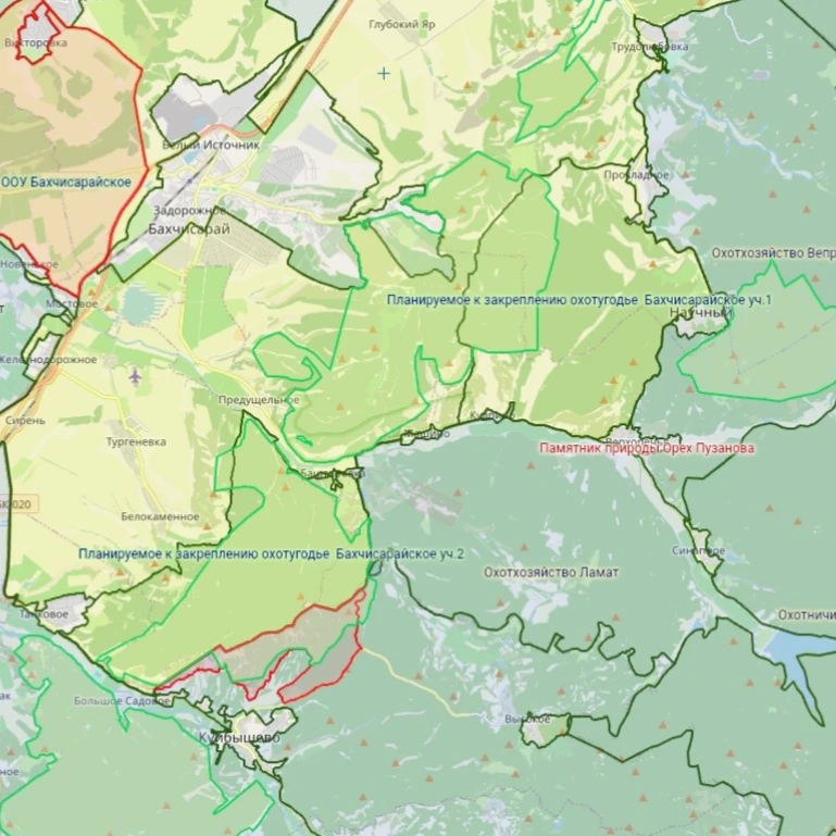 Участки к закреплению в Бахчисарайском районе Республики Крым