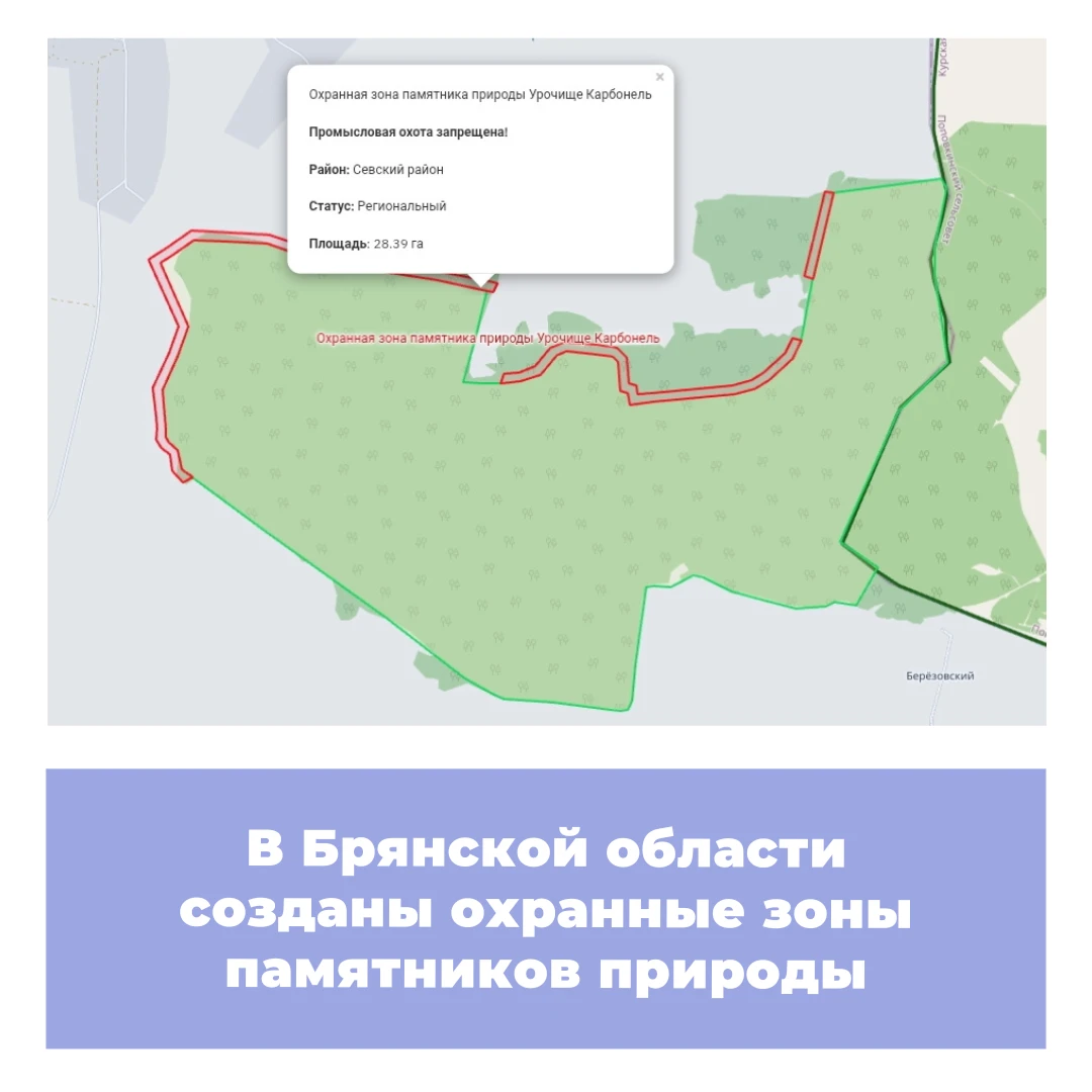 В Брянской области созданы охранные зоны памятников природы