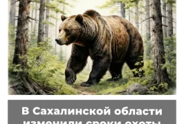 В Сахалинской области изменили сроки охоты на медведя