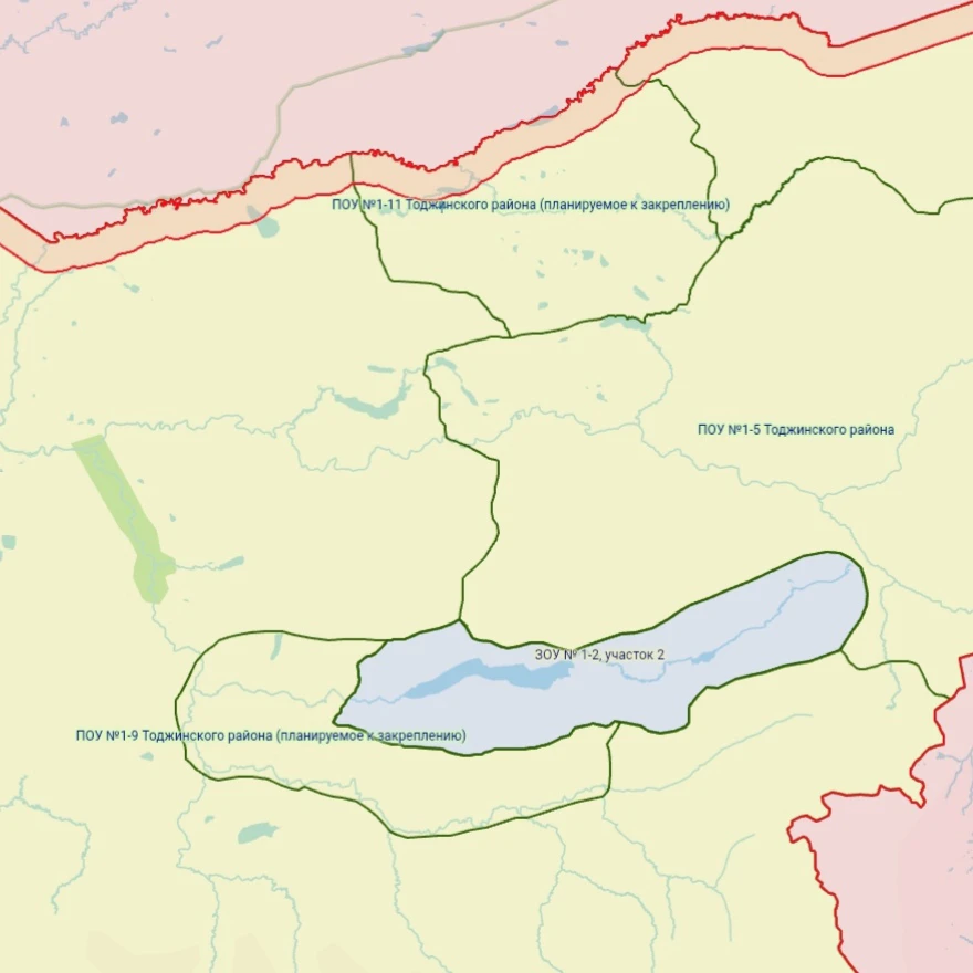 Участок к закреплению в Тоджинском районе Республики Тыва 