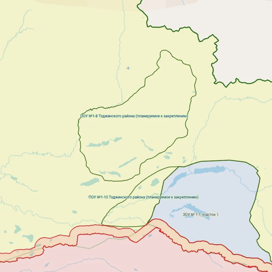 Участок к закреплению в Тоджинском районе Республики Тыва 