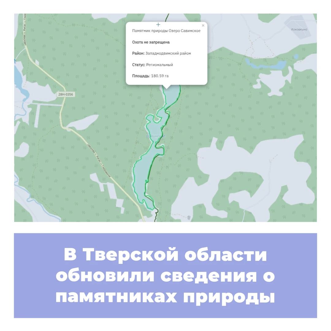В Тверской области обновили сведения о памятниках природы